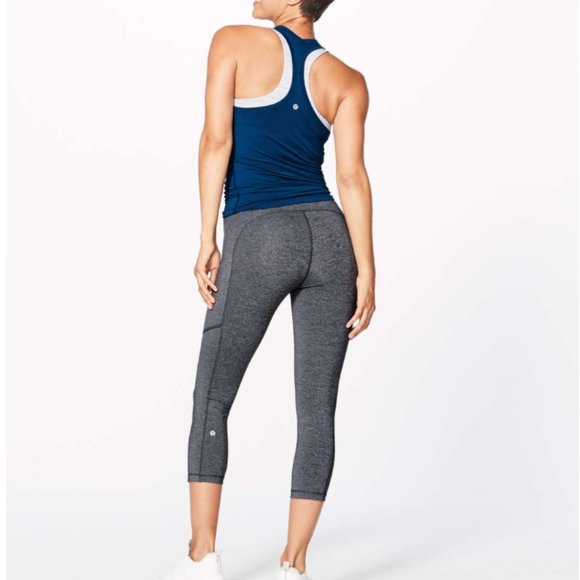 Lululemon Speed Up Crop 21" Heathered Black 12 - Picture 7 of 16